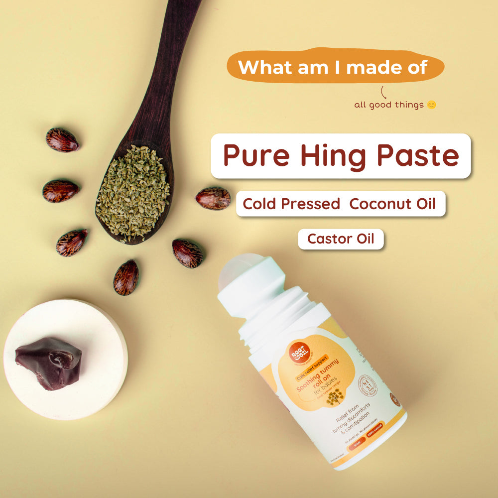 Colic Tummy Roll-On For Babies | For Stomach discomforts & Gassiness | 0+ m | 50 ml