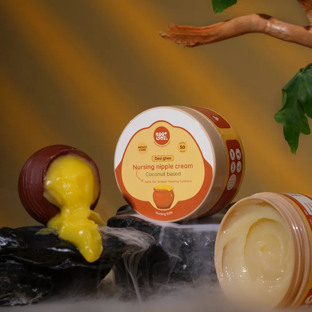 Nursing Nipple Balm (With Desi Ghee) | Soothes Sore & Cracked Nipples - Breastfeeding Safe | 50 g