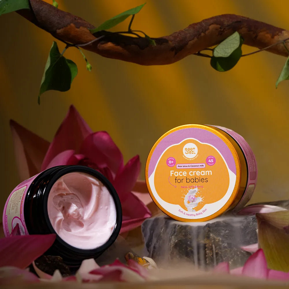 Pink Lotus & Coconut Milk Face Cream | Soft & Healthy Baby Skin | 0 m - 8 y | 45 g