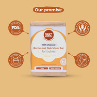 Baby Bottle & Dish Wash Bar With Charcoal | Safe & Effective Cleaning | 0+ m | 100 g