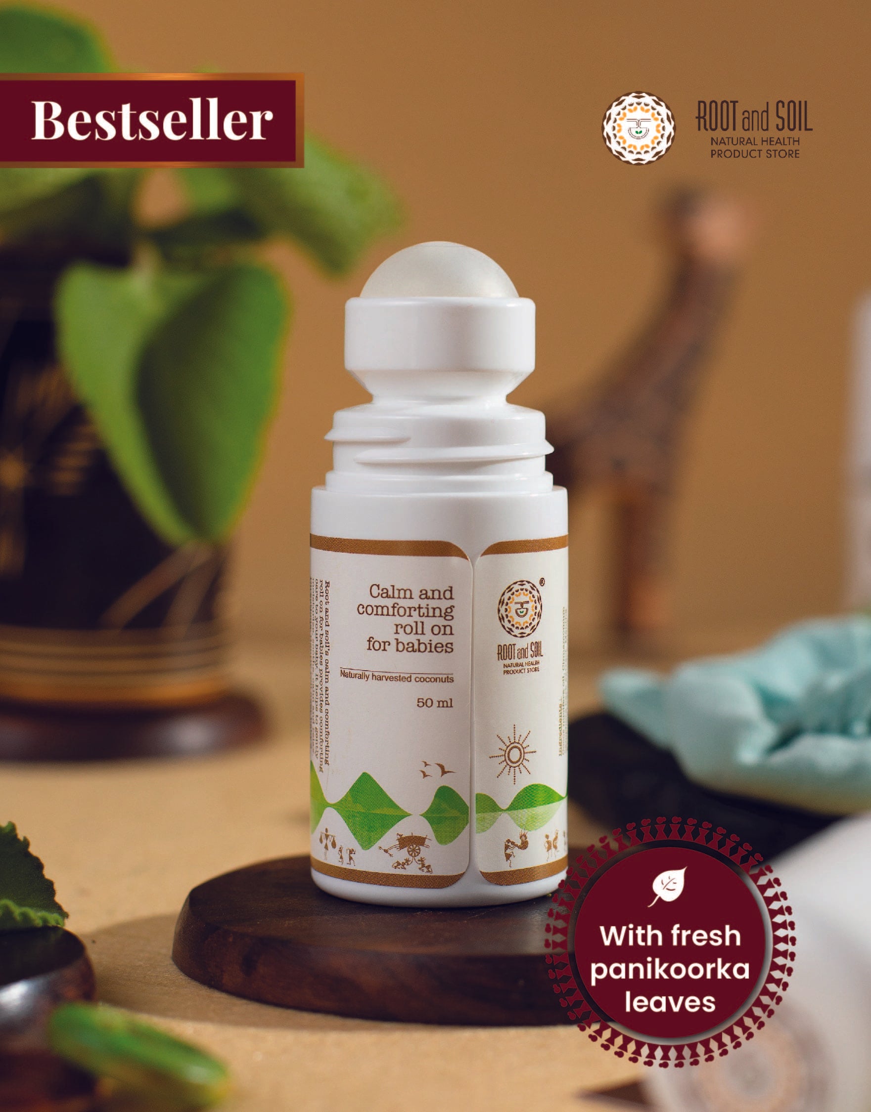Cold and congestion relief rollon for babies Panikoorka ROOT and SOIL
