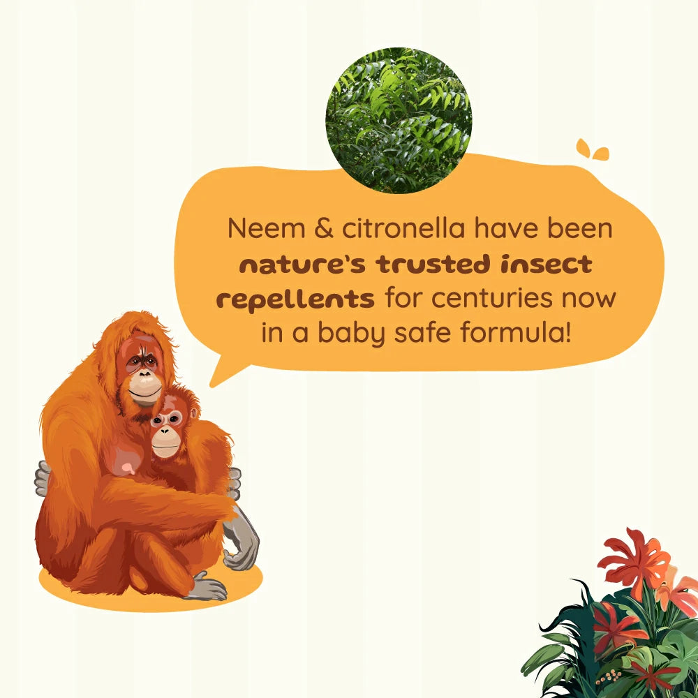 Mosquito Repellent for Babies with Lemongrass & Citronella | Natural Insect Protection | 1+ m