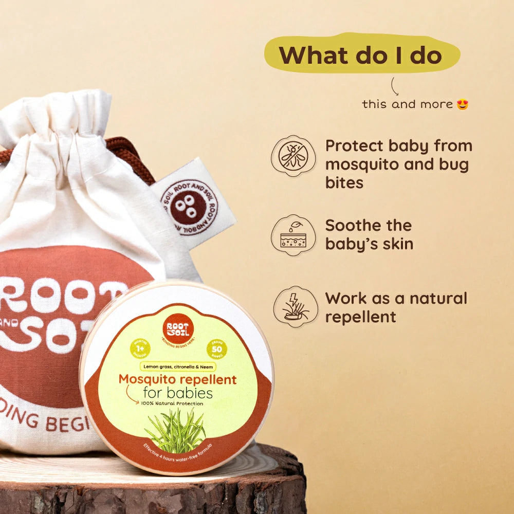 Mosquito Repellent for Babies with Lemongrass & Citronella | Natural Insect Protection | 1+ m