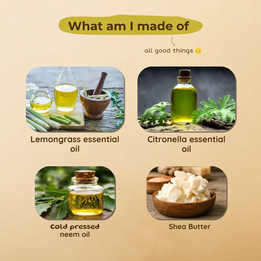 Mosquito Repellent for Babies with Lemongrass & Citronella | Natural Insect Protection | 1+ m