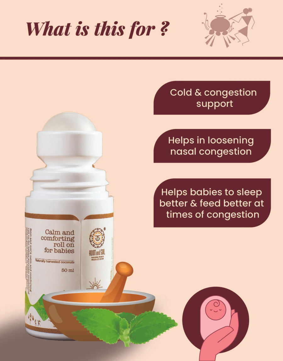 Calm and comforting roll-on for babies - Panikoorka | From 0+ months | 50 ml | Cold and congestion support