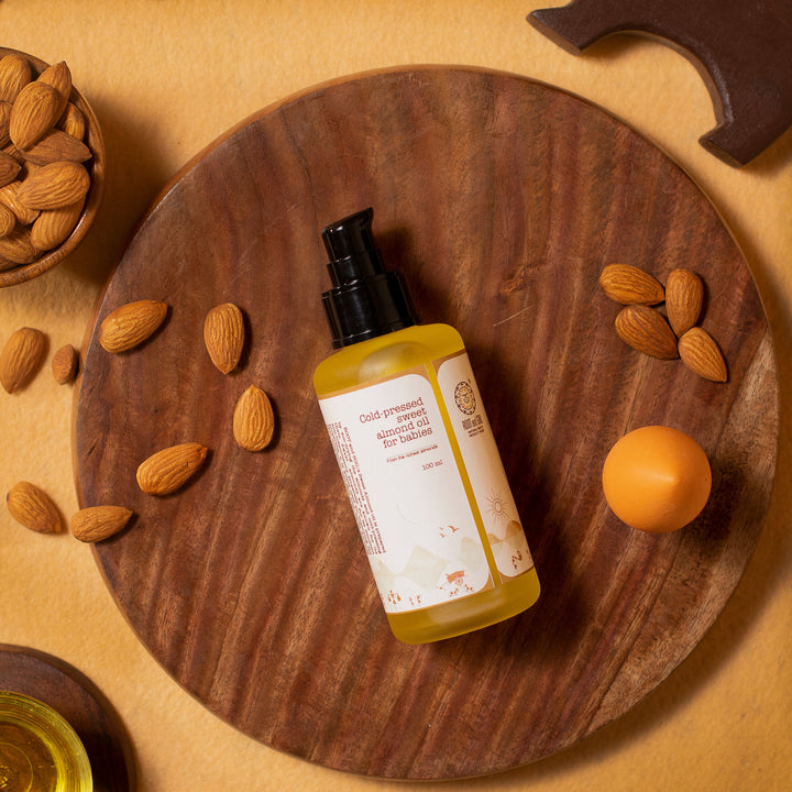 Baby almond oil for uneven skin tone