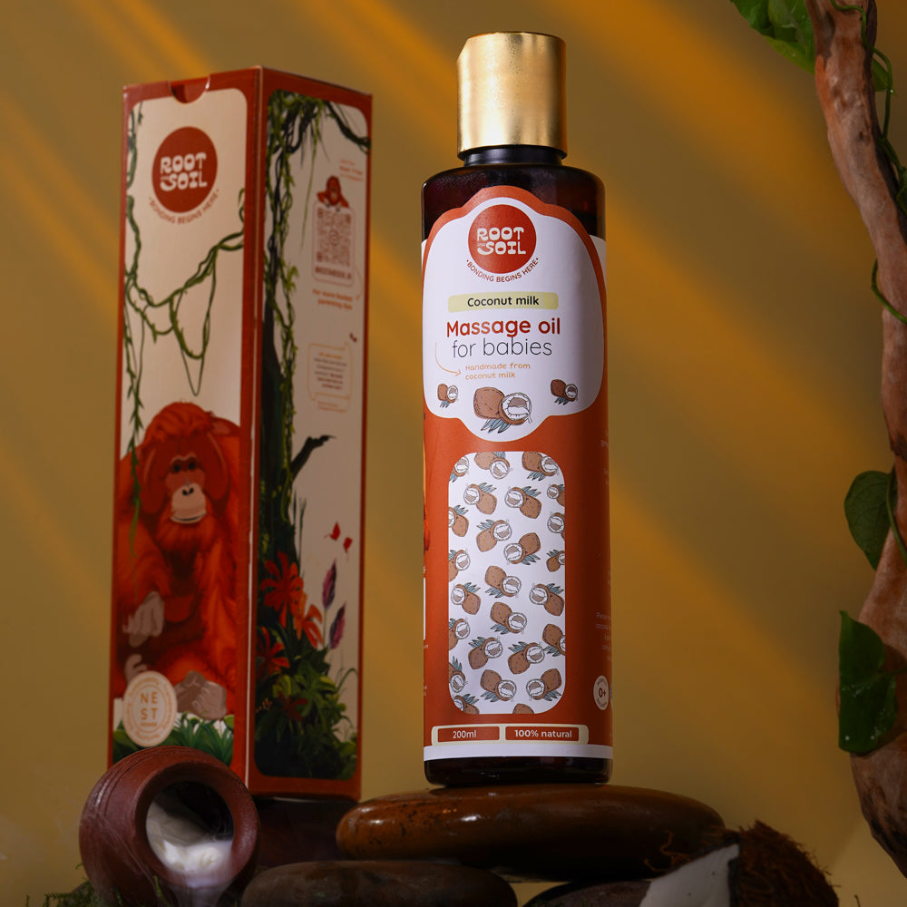 Coconut Milk Baby Massage Oil (Classic) | Soothens and rejuvenates skin |  0+ m
