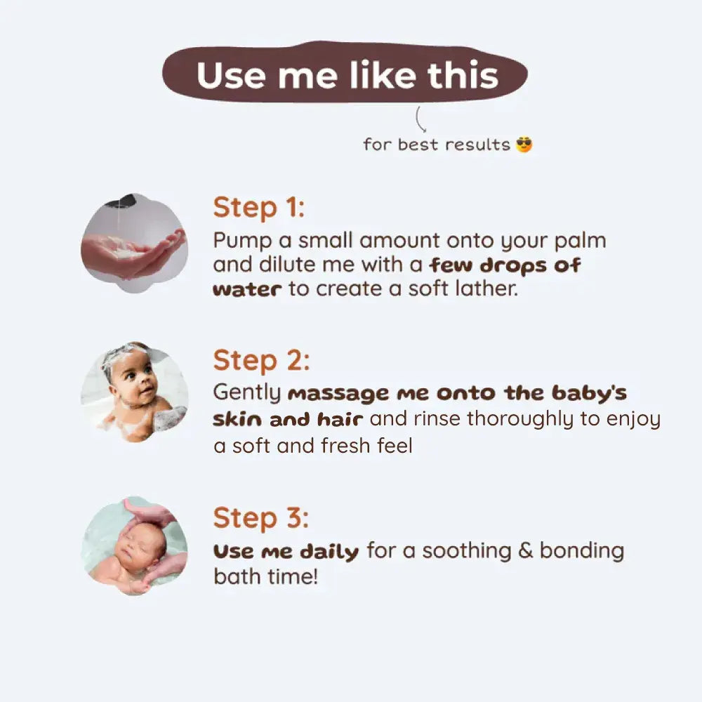 Floral Baby Head-to-Toe Wash | Fresh Flower Petal Infusion | Safe from 0m – 8y | 200 ml