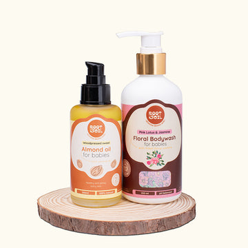 Pure & Gentle: Almond Oil & Floral Body Wash Pack For Babies