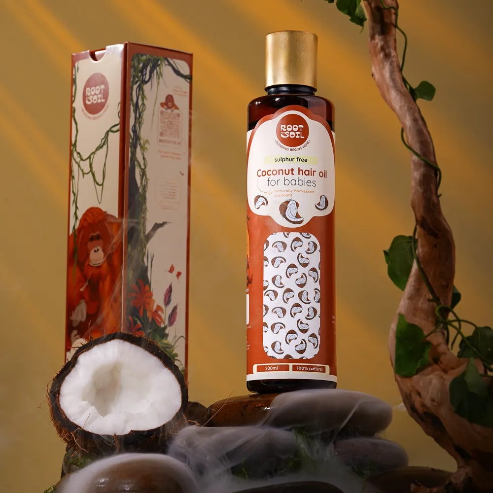 Coconut Hair Oil For Babies | Relieves Cradle cap & Patchy scalp | 0+ m
