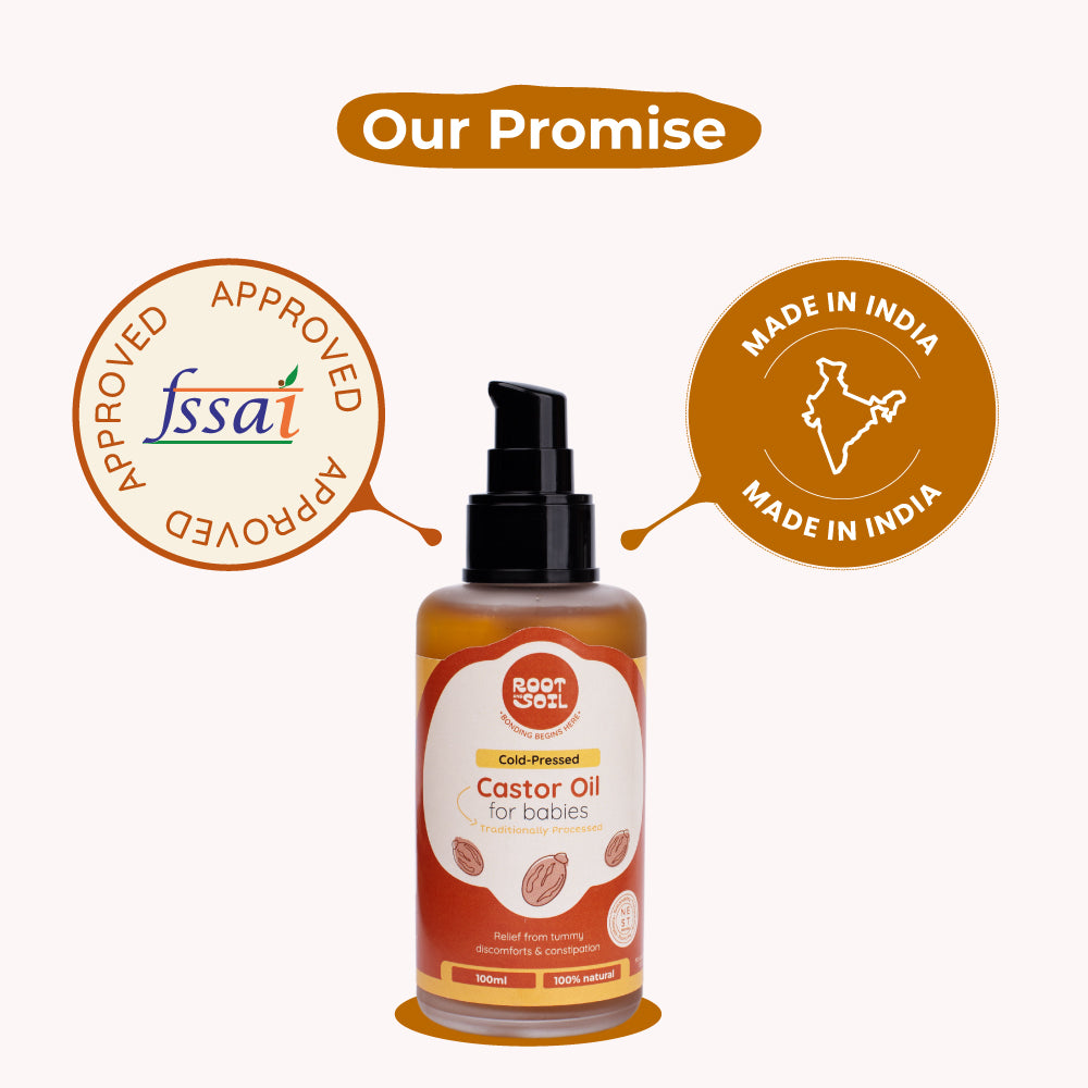 Cold-Pressed Castor Oil For Babies |Traditionally Processed | 0+ m | 100 ml