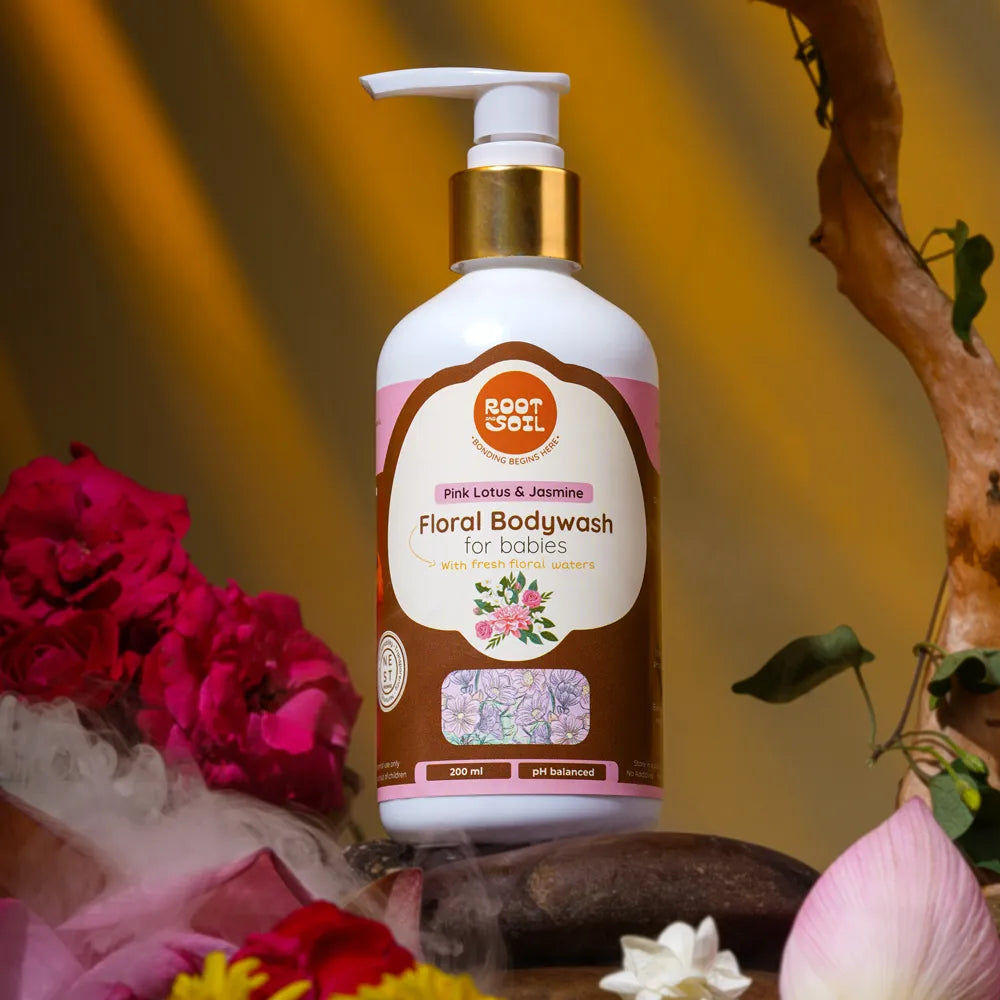 Floral Baby Body Wash For Babies | Made with fresh flower petals | 0 m - 8 y | 200 ml