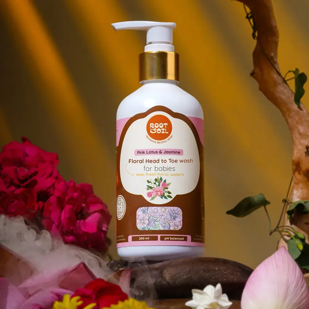 Floral Baby Head-to-Toe Wash | Fresh Flower Petal Infusion | Safe from 0m – 8y | 200 ml