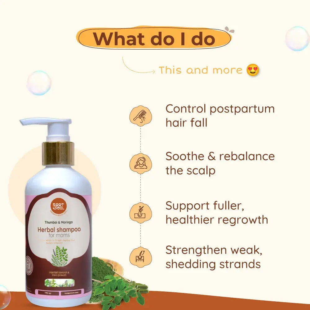 Herbal Shampoo For Moms | Hairfall Control & Hair Growth Support | 200 ml