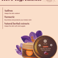 Moisturising body butter for babies - Saffron (From 0+ months)