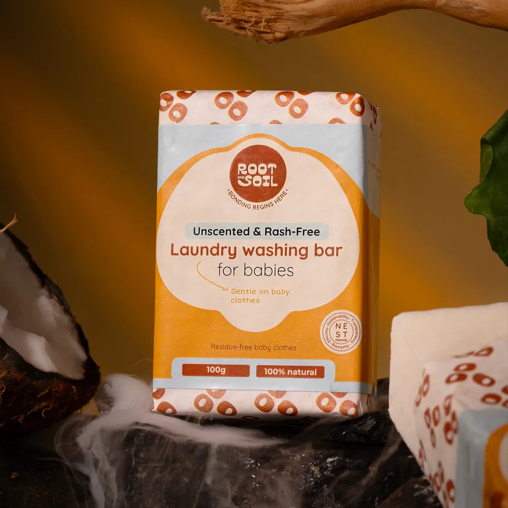 Baby Laundry Wash Bar | Unscented & Rash free baby clothes | 100 g