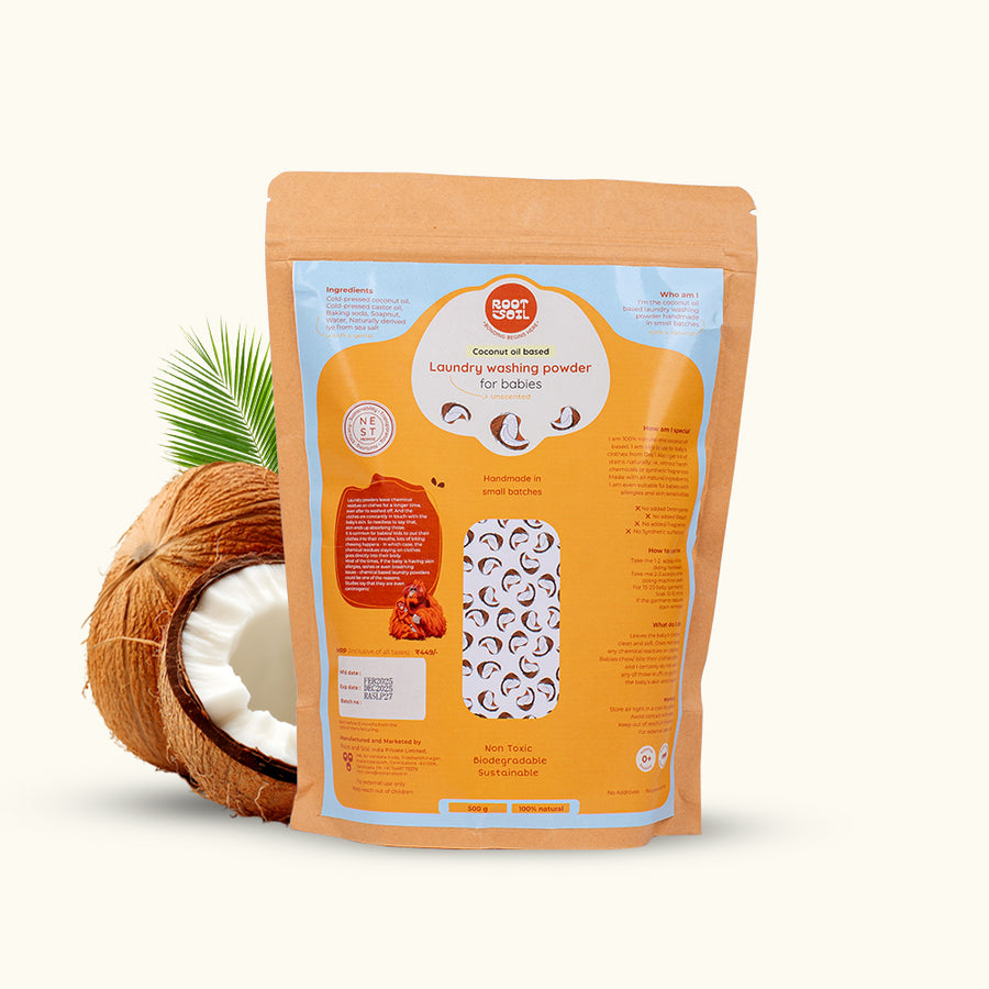 Baby Laundry Washing Powder | Unscented & Rash free baby clothes | 500 g