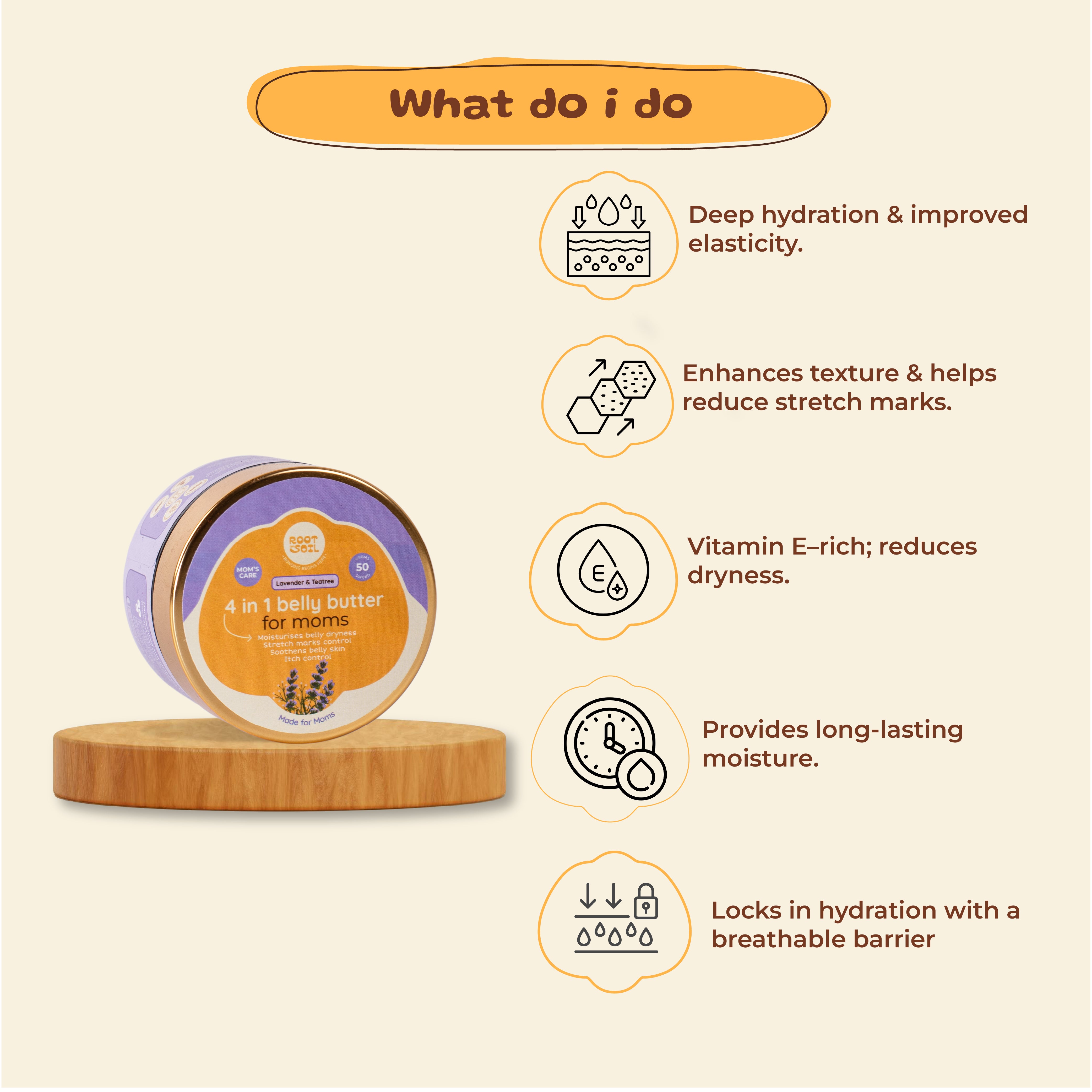 Soothening Belly Butter (4 In 1) | Stretch Mark Control & Soothens Belly Itchiness | 50 g