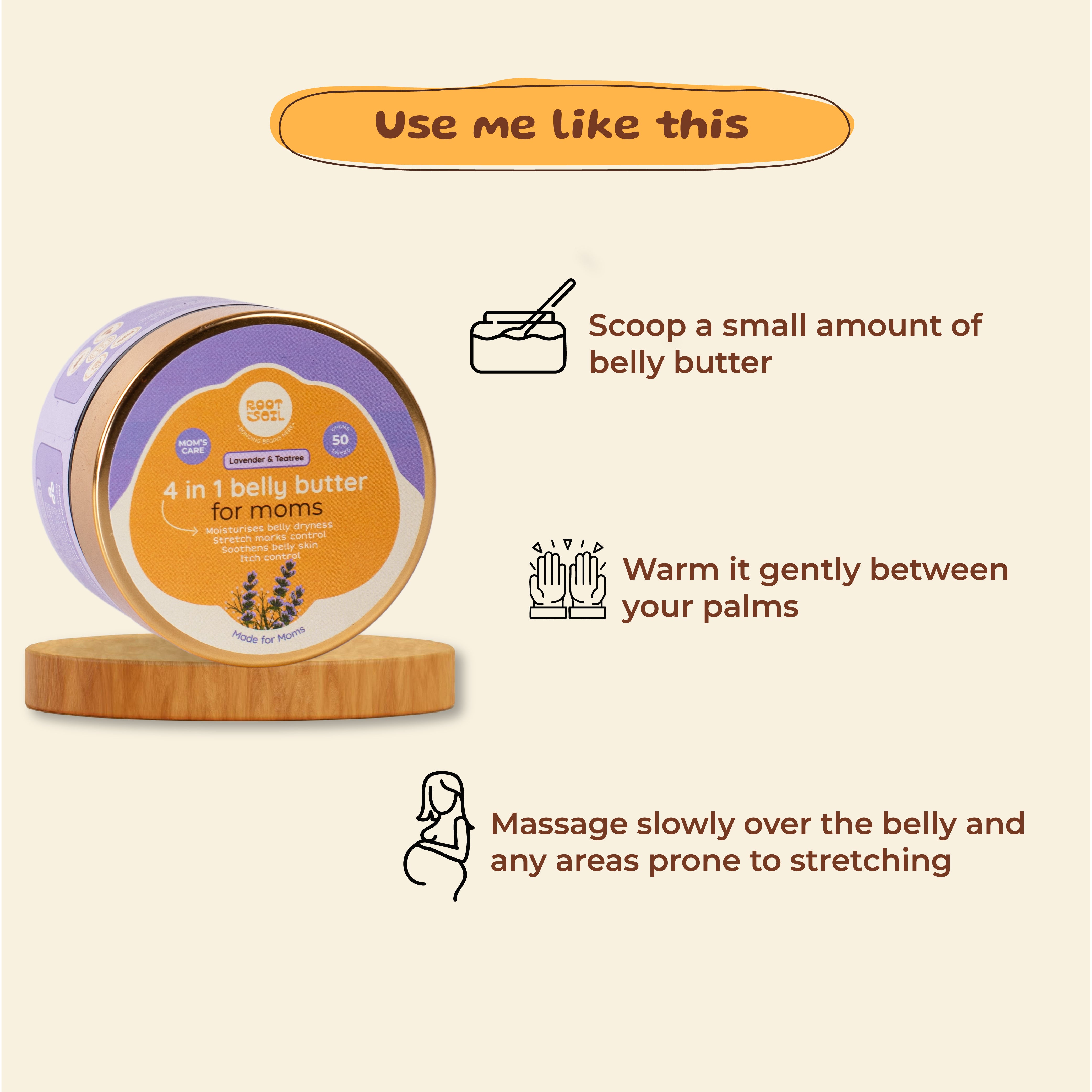 Soothening Belly Butter (4 In 1) | Stretch Mark Control & Soothens Belly Itchiness | 50 g
