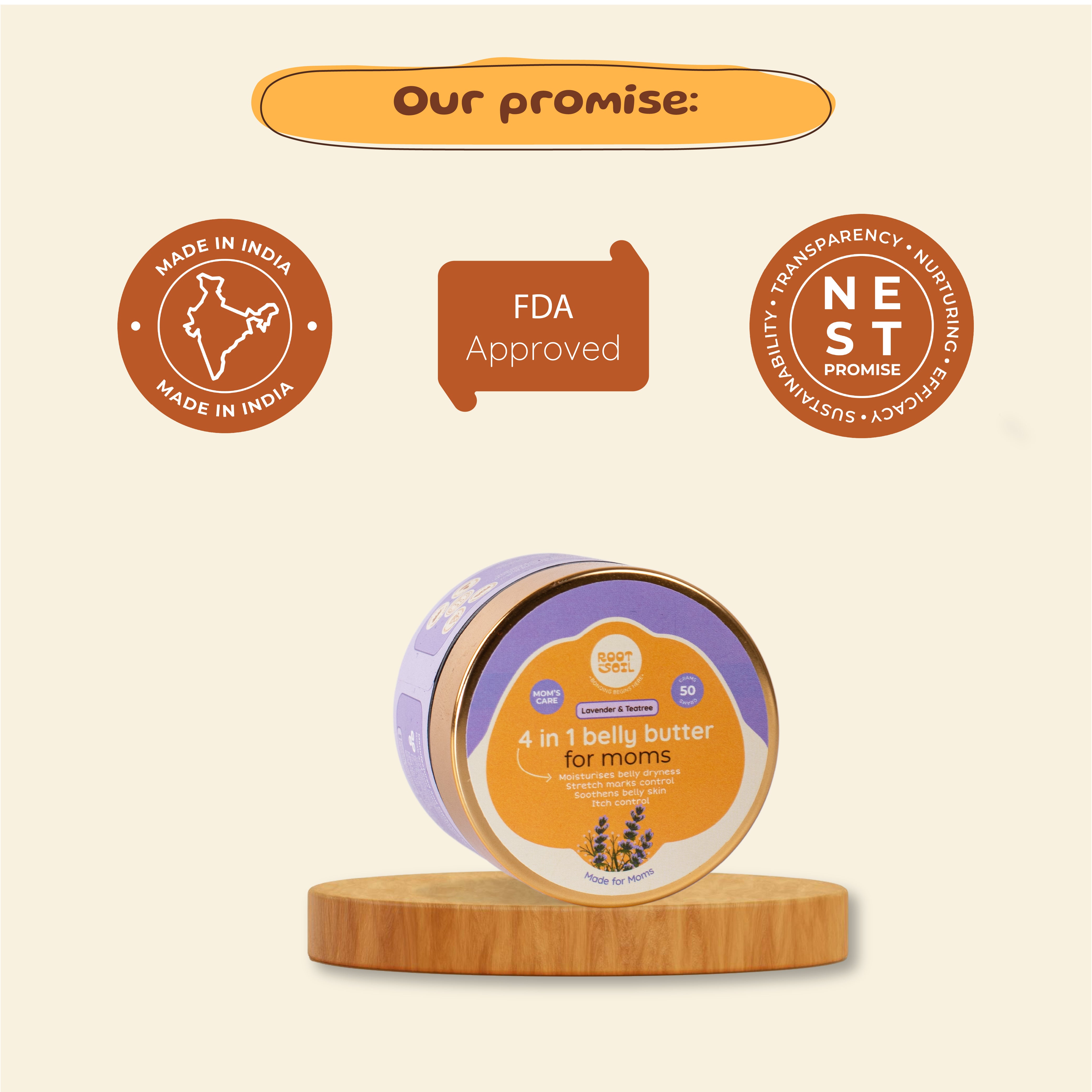 Soothening Belly Butter (4 In 1) | Stretch Mark Control & Soothens Belly Itchiness | 50 g