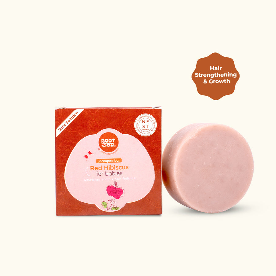 Red Hibiscus Shampoo Bar For Babies  | Hair Strengthening & Growth | 100 g