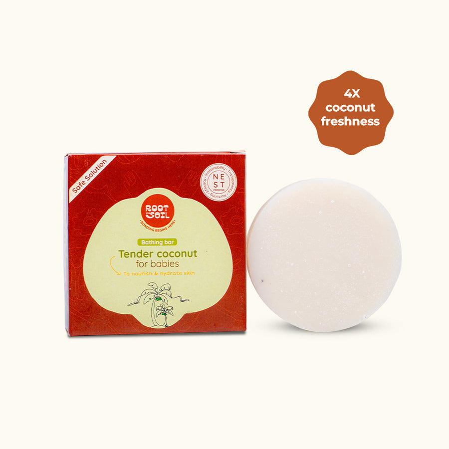 Tender Coconut Bathing Bar | Refreshes & Hydrates Baby Skin  | 0+ m | 100 g