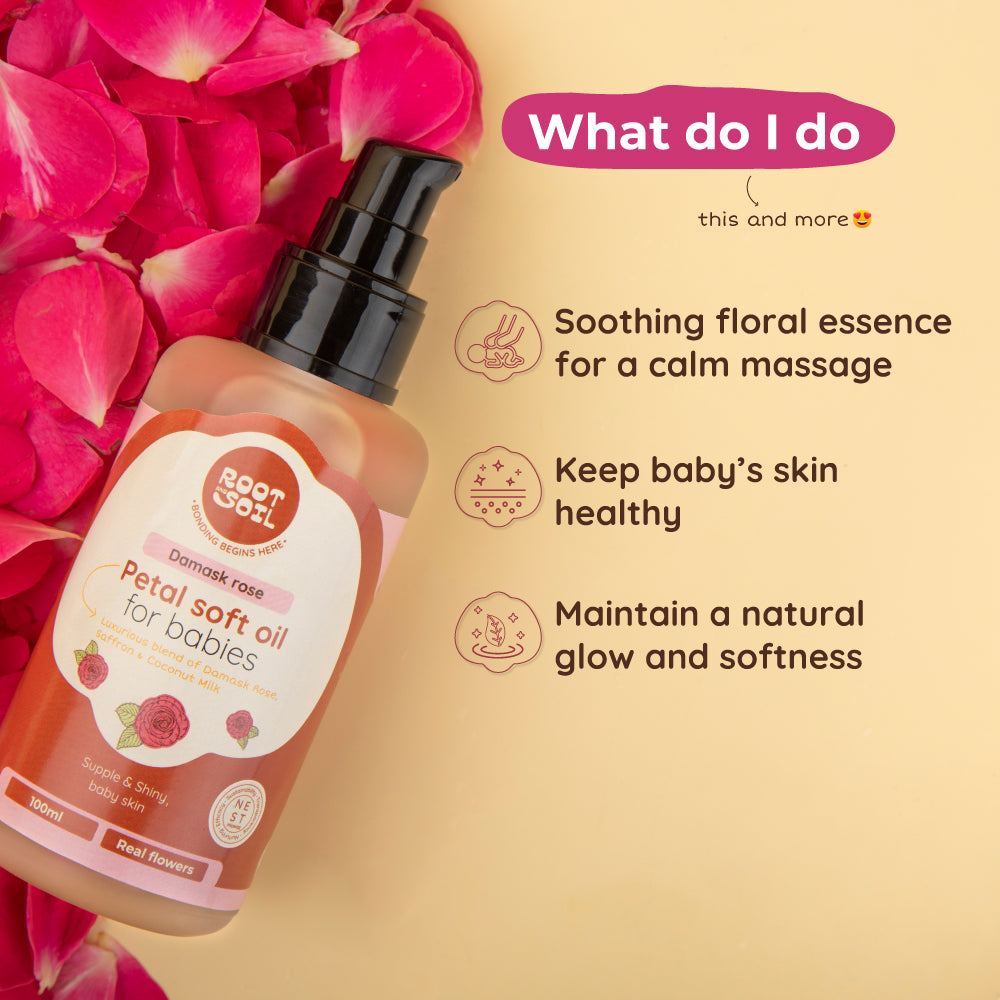 Petal Soft Massage Oil | For Supple Soft Baby Skin | 0+ m | 100 ml