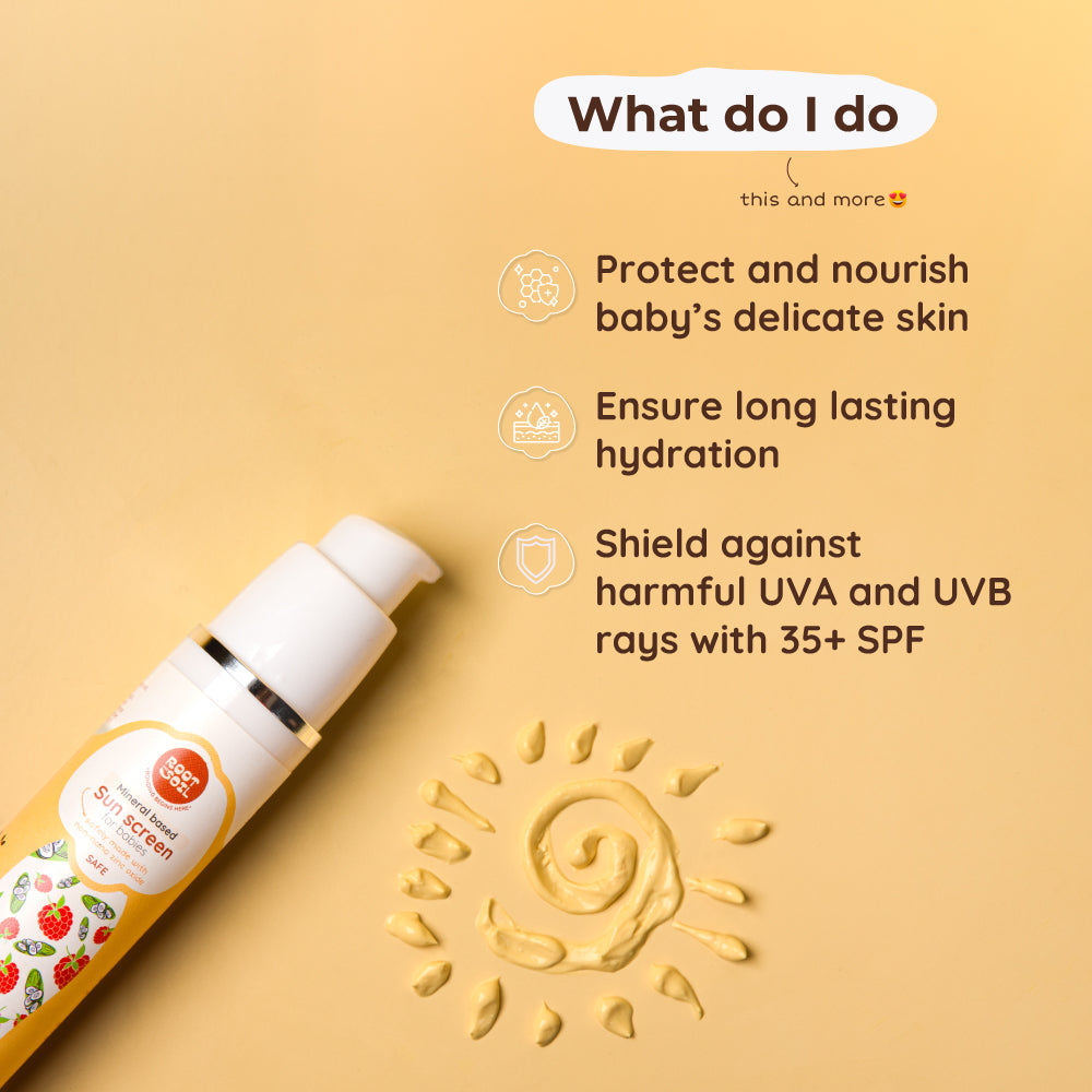 Baby Safe Sunscreen | SPF 35+ Broad UV Protection | 6+ m | 50 g