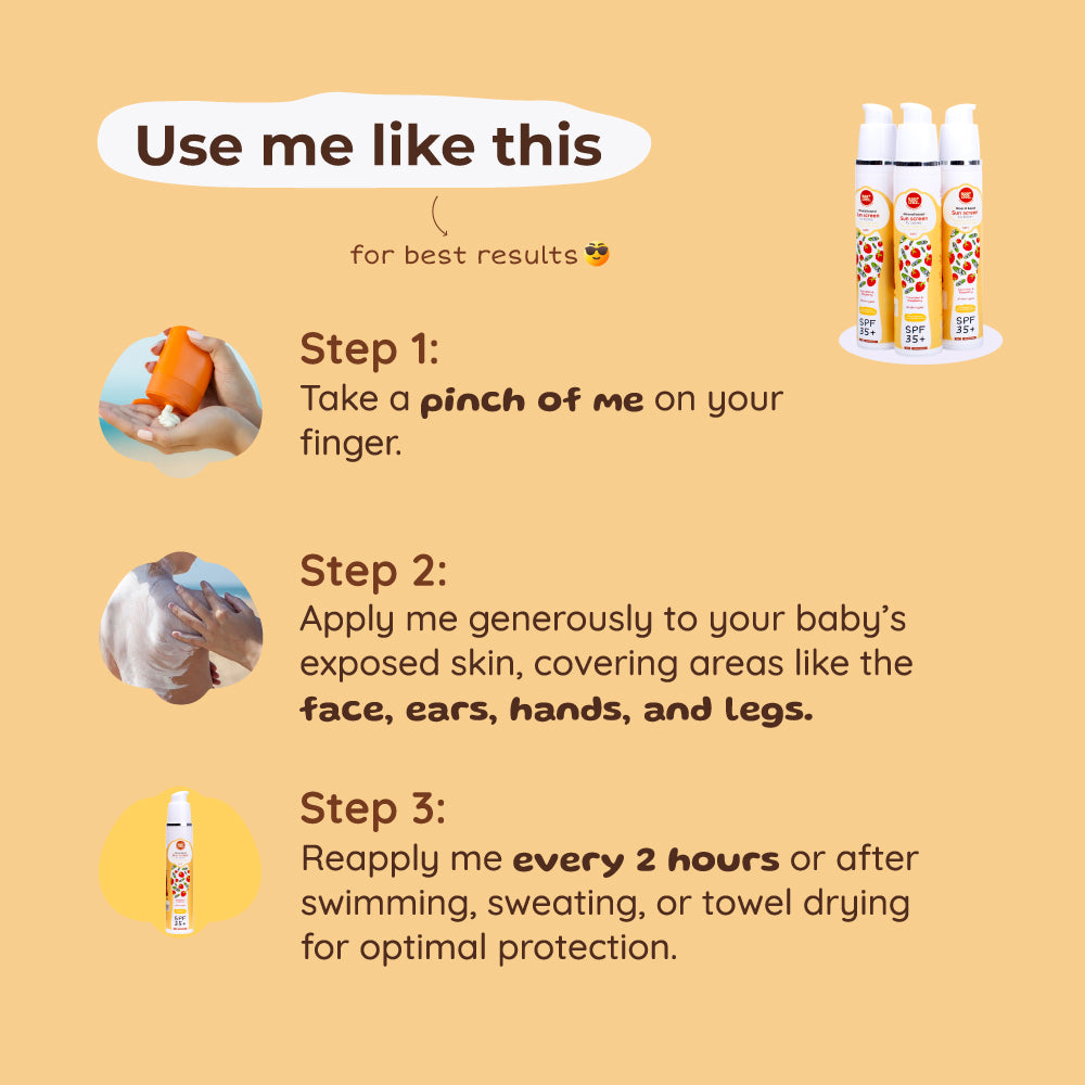 Baby Safe Sunscreen | SPF 35+ Broad UV Protection | 6+ m | 50 g
