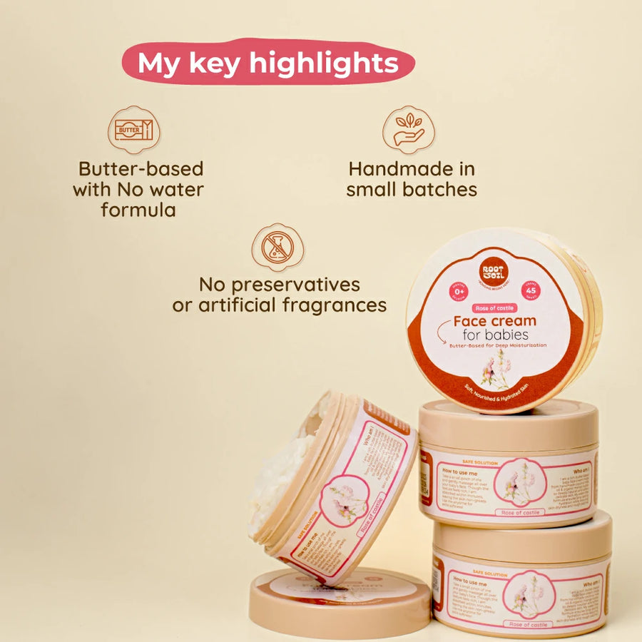 Rose of Castile Face Cream | Butter based for Deep Moisturization | 0+ m | 45 g