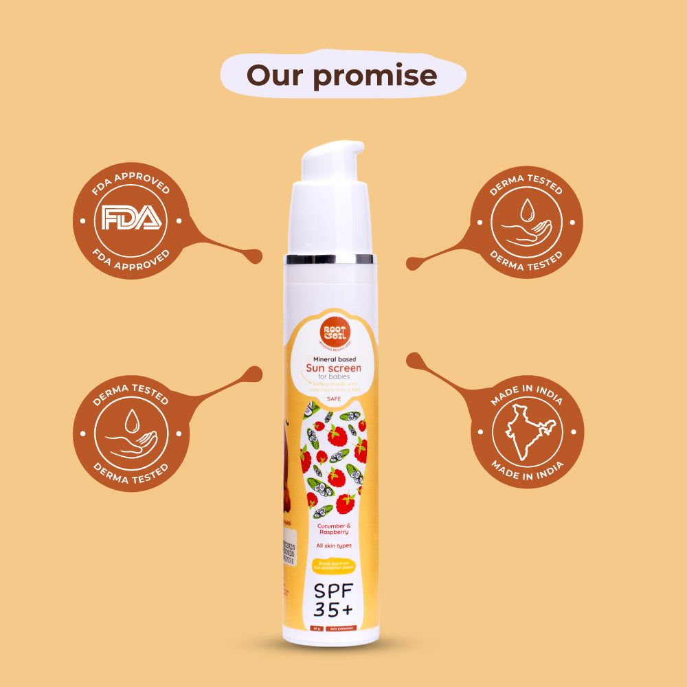 Baby Safe Sunscreen | SPF 35+ Broad UV Protection | 6+ m | 50 g