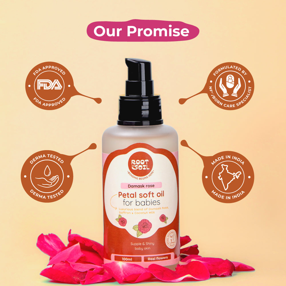 Petal Soft Massage Oil | For Supple Soft Baby Skin | 0+ m | 100 ml