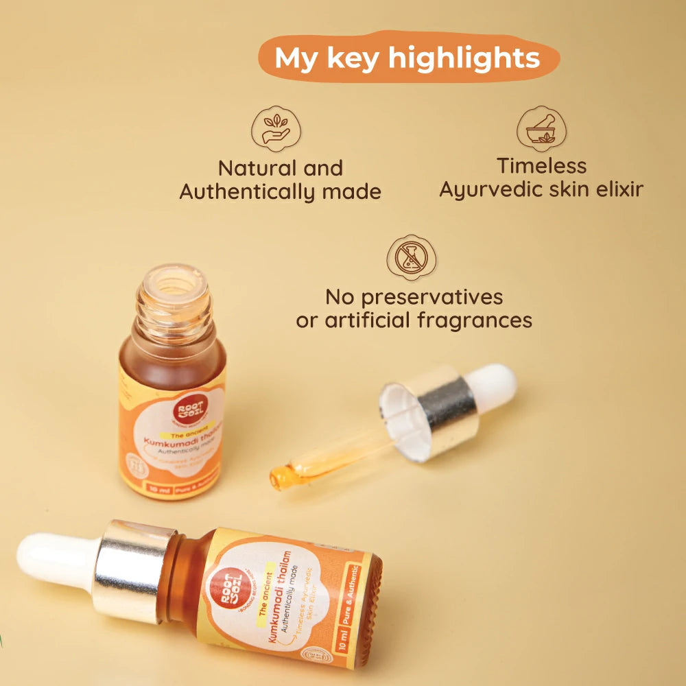The Ancient Kumkumadi Thailam | Miraculous Skin Elixir | 10 ml