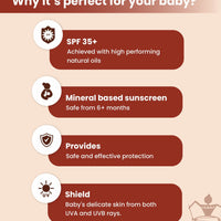Mineral Sunscreen for Babies - 35 + SPF Effective Sun Protection 100g (6+months-8 years)