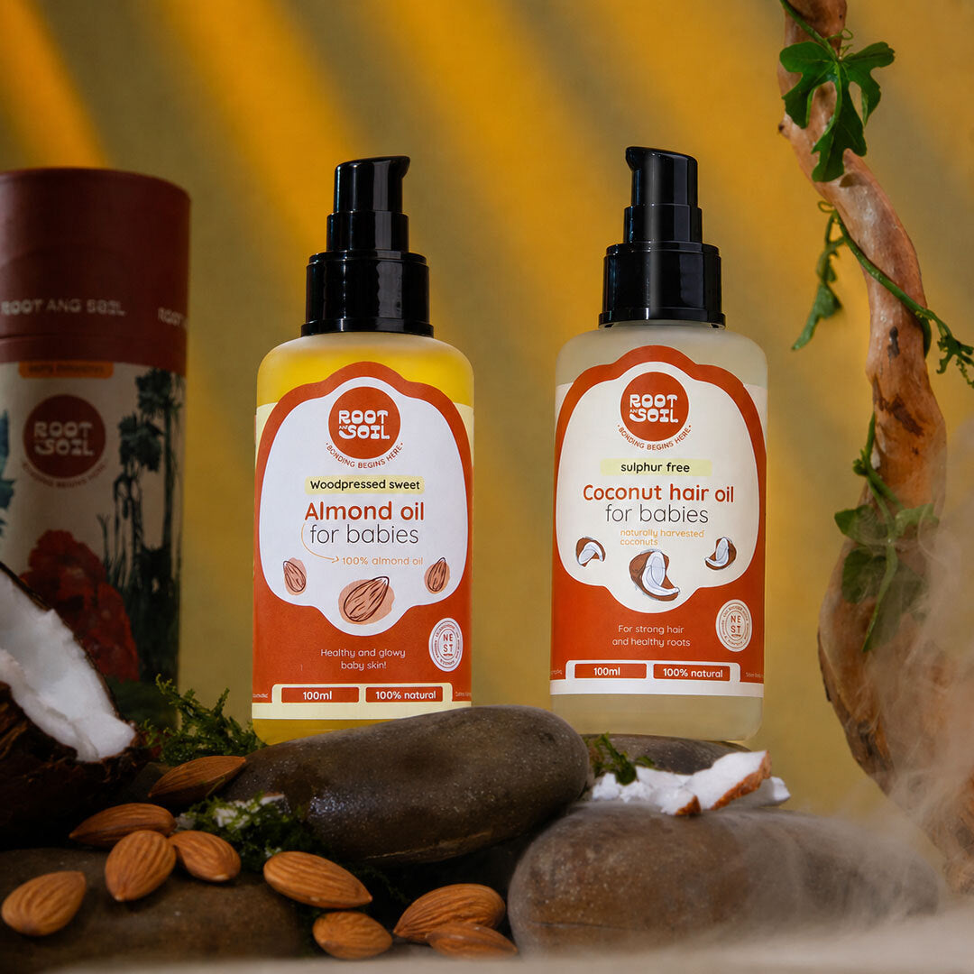 Head to Toe Oil Ritual | Almond Oil + Coconut Hair Oil Combo for Babies