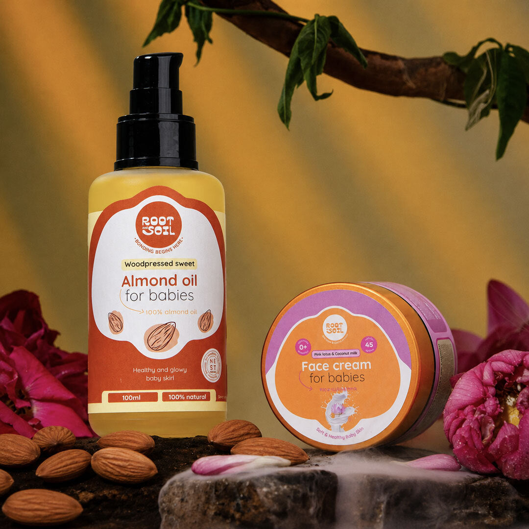Almond & Lotus Care Combo (Almond Oil + Pink Lotus Face Cream)
