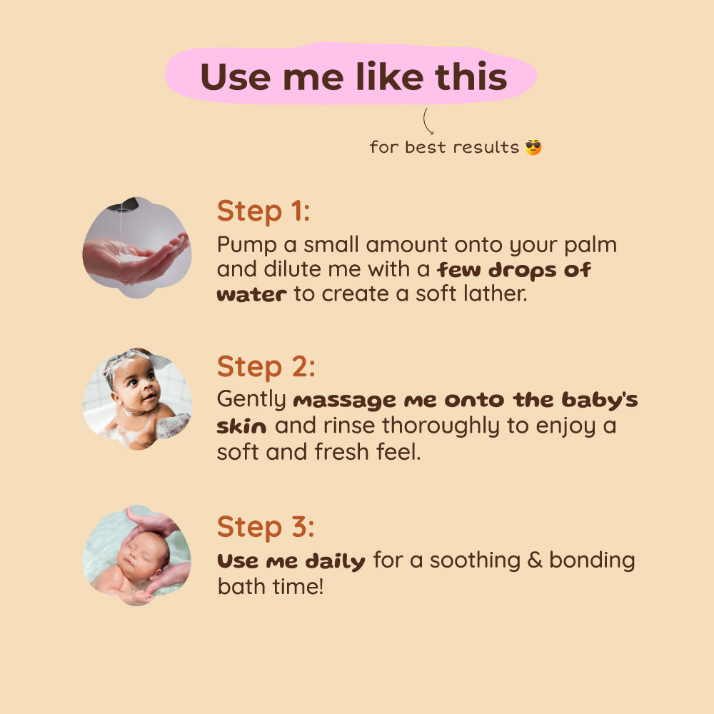 Floral Baby Body Wash For Babies | Made with fresh flower petals | 0 m - 8 y | 200 ml