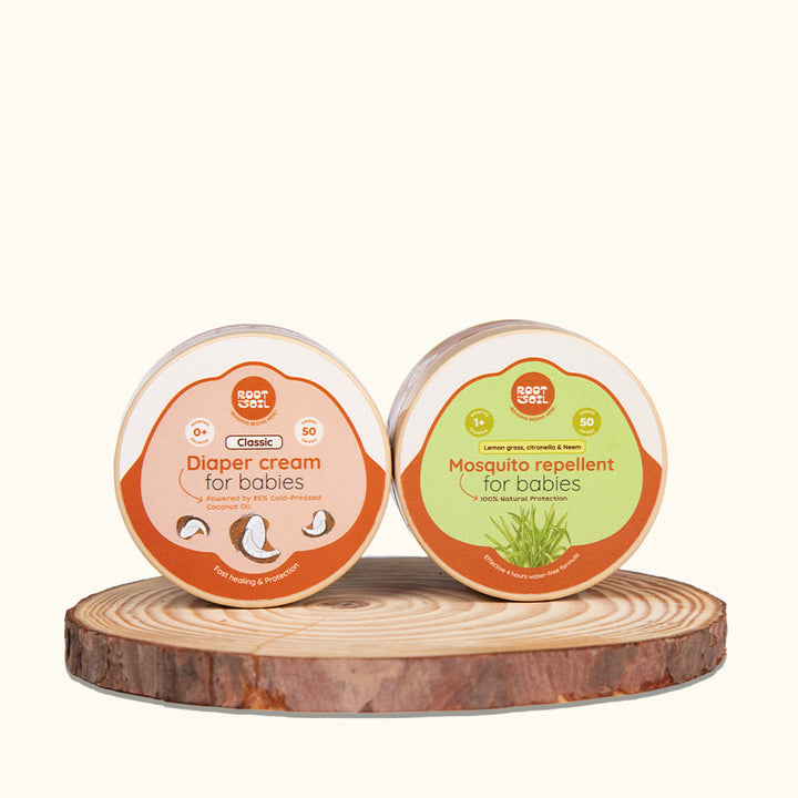 Baby Skin Protection Combo - Diaper rash balm classic 50g + Mosquito repellent for babies 50g