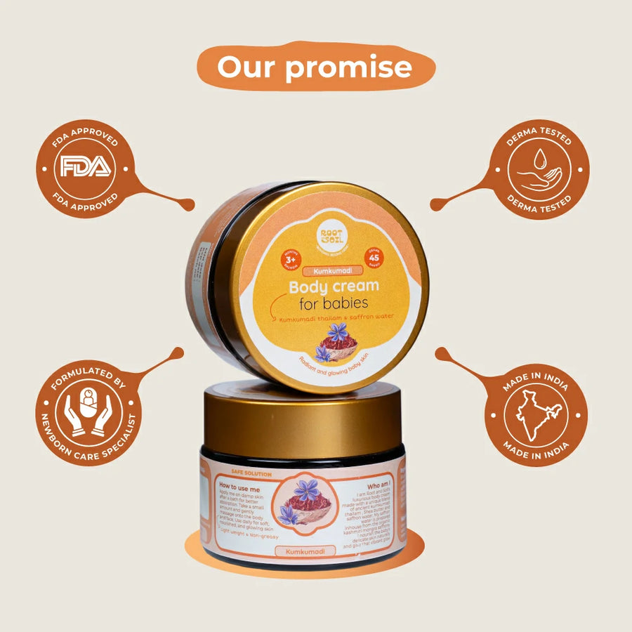 Kumkumadi  Body Cream | Radiant & Glowing Baby Skin | 3 m to 8 y | 45 g