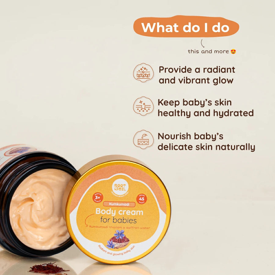 Kumkumadi  Body Cream | Radiant & Glowing Baby Skin | 3 m to 8 y | 45 g