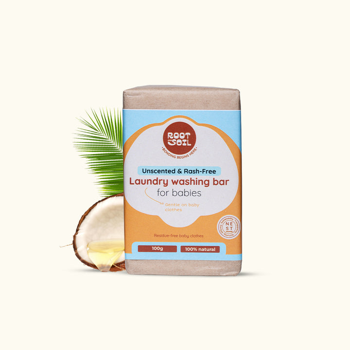 Baby Laundry Wash Bar | Unscented & Rash free baby clothes | 100 g
