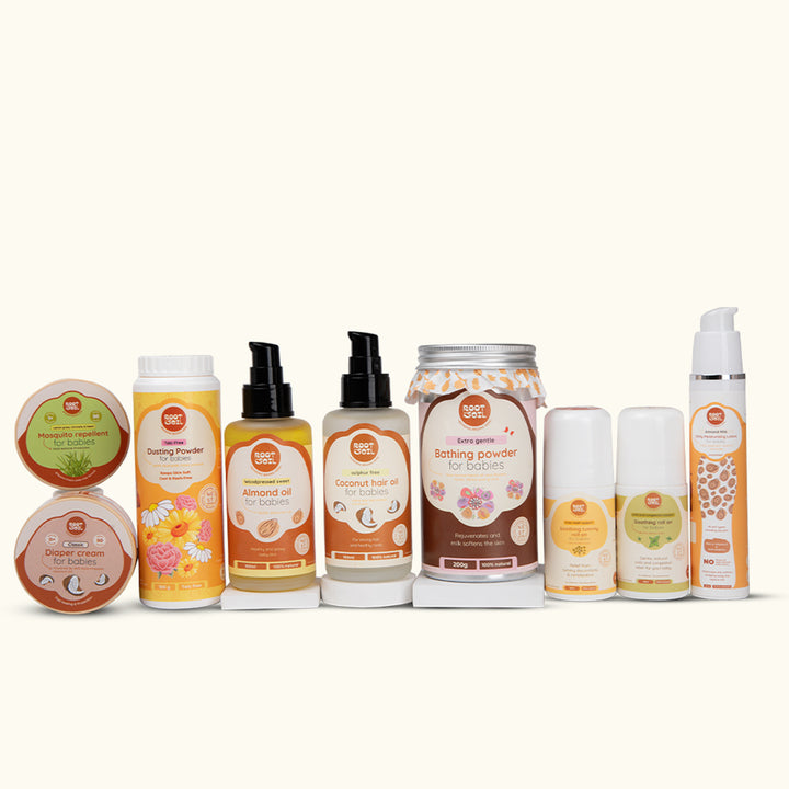 Complete Rooted Baby Care | Newborn Essential Kit | Baby Gift Hamper