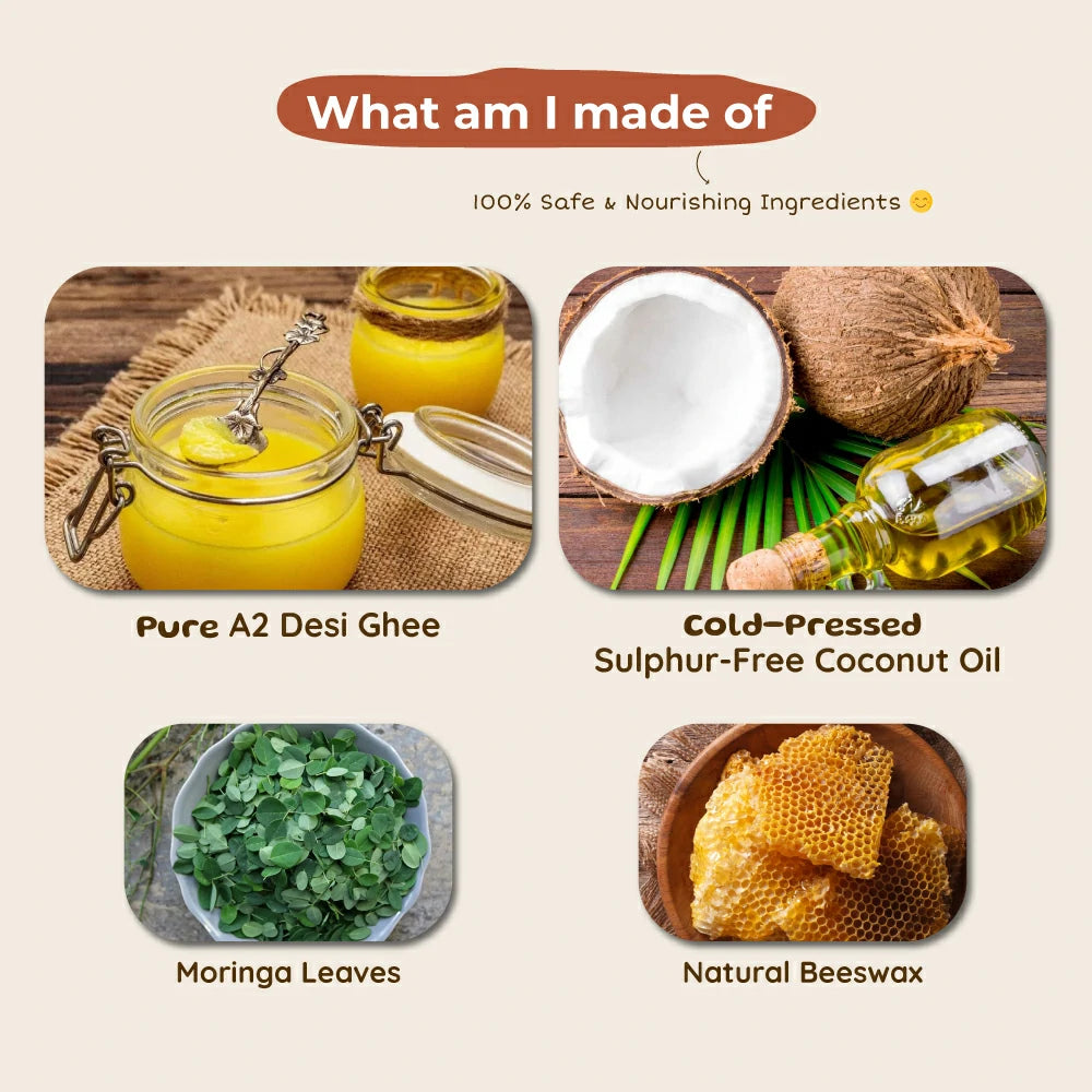 Nursing Nipple Balm (With Desi Ghee) | Soothes Sore & Cracked Nipples - Breastfeeding Safe | 50 g