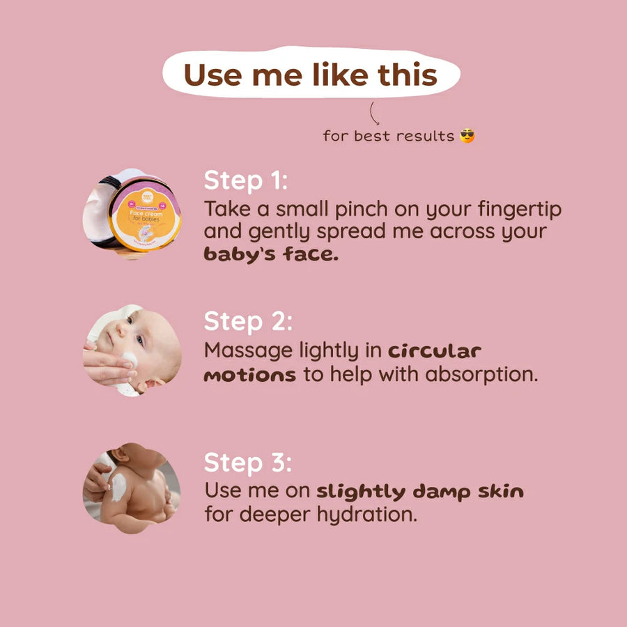 Pink Lotus & Coconut Milk Face Cream | Soft & Healthy Baby Skin | 0 m - 8 y | 45 g
