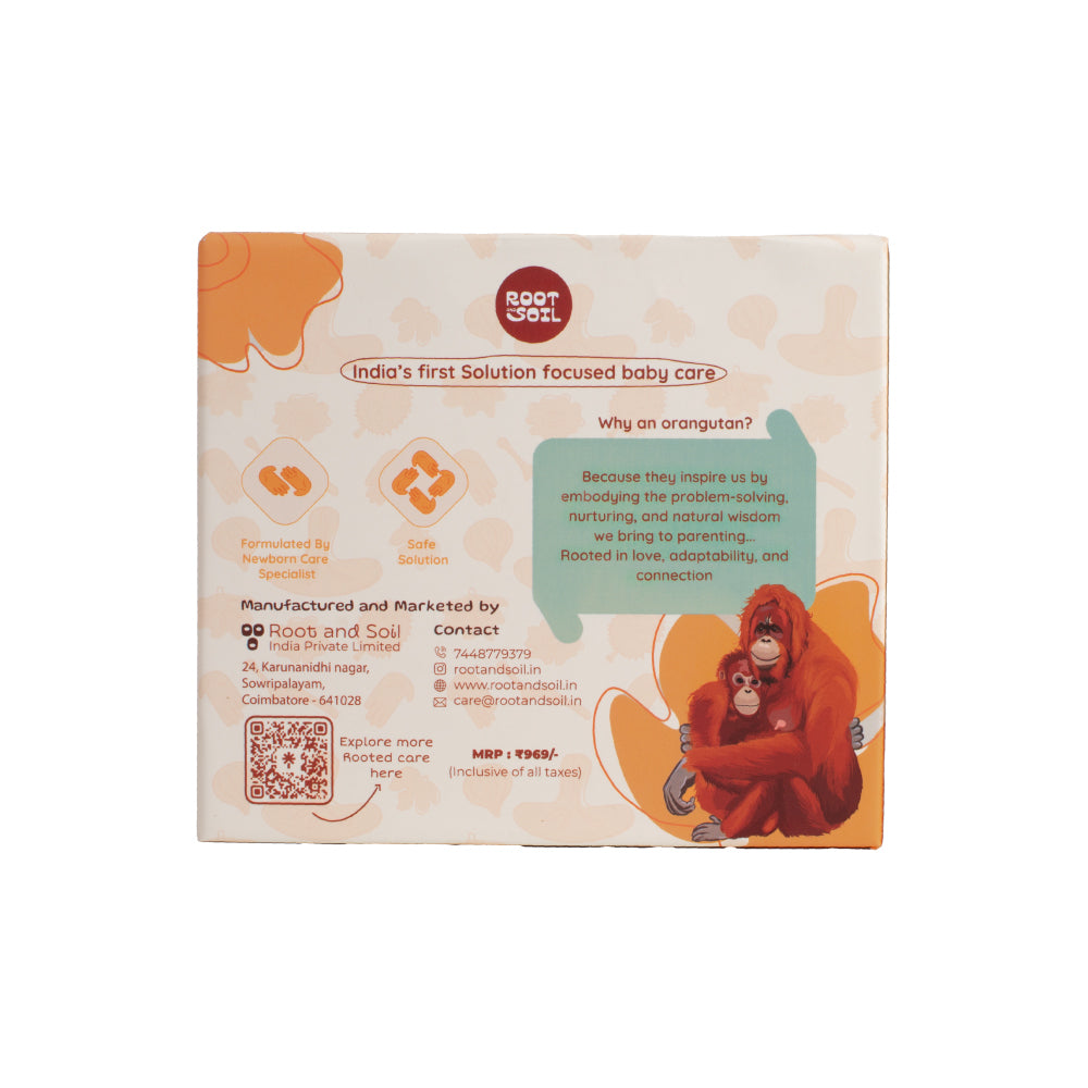 Root and Soil First Touch Baby Gift Box for Newborn | Almond Oil, Coconut Hair Oil, Almond Milk Lotion & Diaper Rash Balm | Baby Shower Gift Set